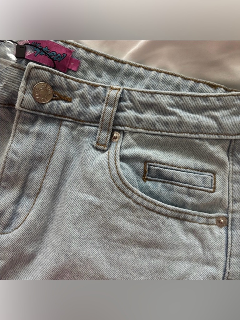 NWT Edikted Deniem Mini Skirt - Picture 4 of 7